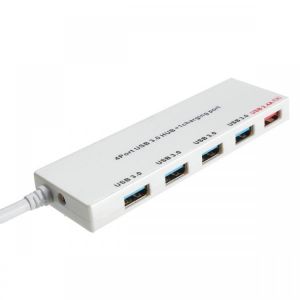 Ultrathin 4 USB3.0 Ports Hub with a 2.4A USB Fast Charging Port