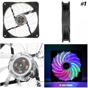 120mm LED Cooling Fan RGB DC 12V 3Pin Brushless Cooler For DIY Computer Case PC CPU