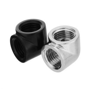 shopping חלקים למחשב G1/4 Internal Thread Female to Female 90 Degree Fittings Joints PC Water Cooling Connector