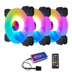 shopping חלקים למחשב סט מאווררים RGB למחשב