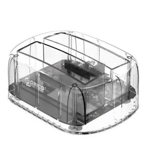 ORICO 6239C3 2.5/3.5 inch Portable Hardisk  2 Bay Transparent Type-C Hard Drive Dock Hard Drive Enclosure