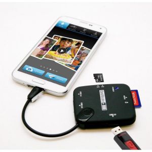 Micro USB to SD TF M2 MS Card Reader OTG Hub for Mobile Phones