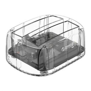 ORICO 6239U3 2.5/3.5 inch 2 Bay Transparent USB3.0 Ordinary Reading&amp; Writing Hard Drive Dock Portable Hardisk HDD SSD Hard