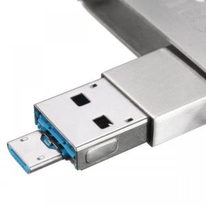 Meco 8/16/32/64GB 2 in One Mirco USB2.0 OTG Flash Drive U Disk With Key Ring