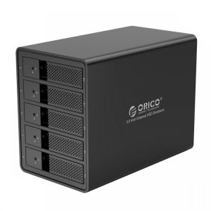 ORICO 9558U3 3.5-Inch External Hard Drive Enclosure Aluminum Alloy SATA to USB3.0 5Gbps Multi-Bay Data Shelter HDD SSD Dock