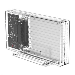 ORICO 2259U3 Transparent Series Dual-Bay Hard Drive Enclosure HDD SSD Enclosures USB 3.0 Type-B Docking Station for Windows / Mac 