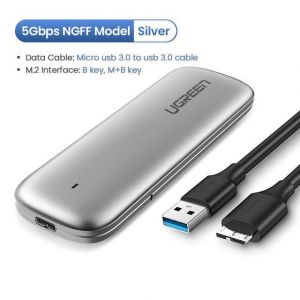 Ugreen M2 SSD Enclosure M.2 USB NGFF Hard Drive Disk Box  SSD Case Type-C Micro USB3.0 B-Key
