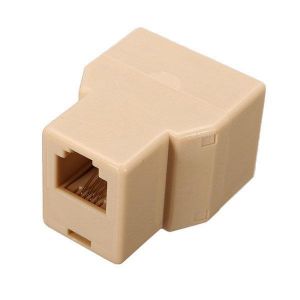 shopping רשתות Original Vention VDD-B02-Y 6P4C 1 to 2 Female RJ11 Phones Jack RJ11 Splitter Connector Adapter