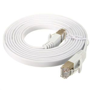 shopping רשתות 10 Gigabit Cat 7 Flat Ethernet Patch Network LAN Cable 600Mhz RJ45 Modem Router