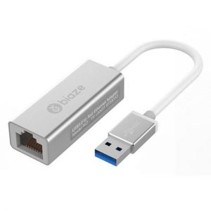 Biaze ZH21 Metal USB 3.0 to 1000Mbps Gigabit RJ45 Ethernet Converter Network Adapter Connector