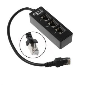 LAN Ethernet Cable Splitter Network RJ45 1 Male To 3 Female Networking Connector Networking Splitter Adapter Cable