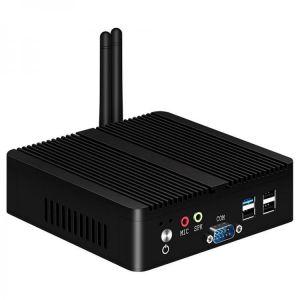 XCY X30A Mini PC Barebone Intel Celeron N2810 1.58GHz  Fanless Win 10 Linux Pfsense Dual Gigabit Ethernet 300Mbps WiFi HDMI VGA RS