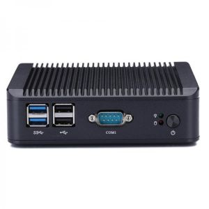 Qotom Q160S Intel Celeron N3160 Barebone Fanless Mini PC Quad Core 1.6GHz to 2.24GHz Intel HD Graphics HDMI USB3.0 Win 7/8/10/Linu