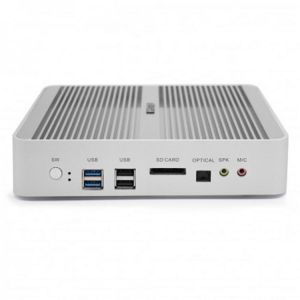 HYSTOU FMP03B Mini PC i5 7260U Barebone Dual Cores Win10 DDR4 Intel HD Graphics 640 3.4GHz Fanless Mini Desktop PC SATA mSATA MIC 