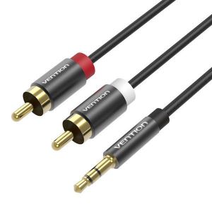 shopping כבלים וחיבורים Vention BCEBF 1M 3.5mm Audio Port Male to 2RCA Male Stereo Audio Adapter Cable for Smartphones