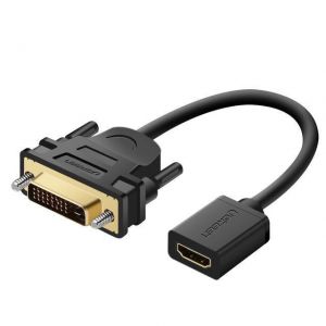 shopping כבלים וחיבורים Ugreen DVI to HDMI Adapter Bidirectional DVI-D 24+1 Male to HDMI Female Cable Connector Converter Video Adapter for HDTV Projector