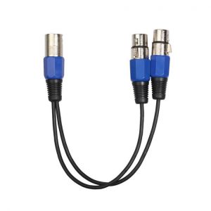REXLIS 0.3 Meters 2013 MFF-03 34 cm 3 Pin XLR 1 Male To 2 Female Audio Extension Cable Microphone Audio Splitter Cord Line Audio C