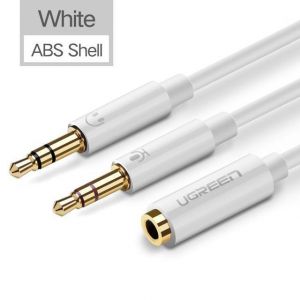Ugreen Headphone Splitter 3.5mm Female to 2 Male Mic Audio Cable Splitter Cable Headset for PC