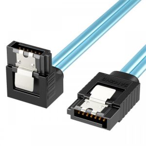 SAMZHE SATA III HDD Data Cable 6.0 Gbps 180&deg; to 90&deg; SATA Cable 0.5m 1cm for Optical Drive DVD PC Computer Data Cab