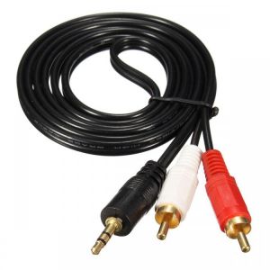 shopping כבלים וחיבורים 1.5M/3M/5M 3.5mm Male to 2RCA AV Male Stereo Audio Cable AUX Cable