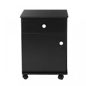 shopping רהיטים למשרד 2 Drawers Mobile File Cabinet Holder Document Cabinet with 4 Casters for Business File End Table Black