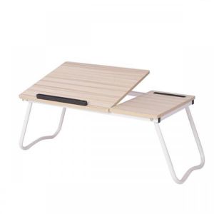 Foldable Bed Tray 26 inches Laptop Desk Adjustable Bed Table with Storage Slots Tablet Phone Holder