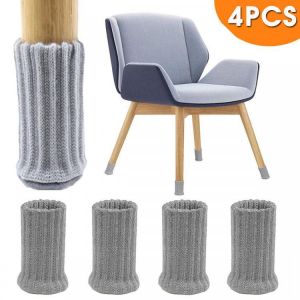 shopping רהיטים למשרד 4/24Pcs Chair Leg Socks Knit Non-Slip Table Floor Protector Furniture Feet Covers