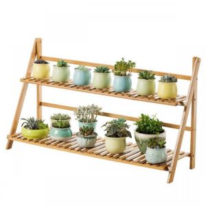 2/3/4 Tiers Plant Shelf Bamboo Rack Bookshelf