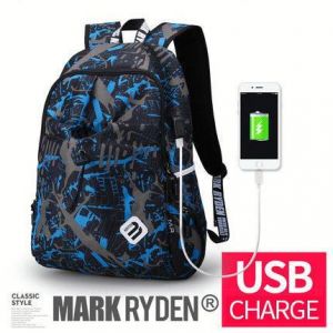 Mark Ryden USB Backpack Student Water Repellen Nylon Backpack Men Material Escolar Mochila Quality Brand 17 inch Laptop Bag School