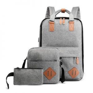 3 in 1 15.6 inch Laptop Bag with USB Charging Port Lagrge Capacity Nylon Classic Business Outdoor Stylish Backpack Scratchproof Br