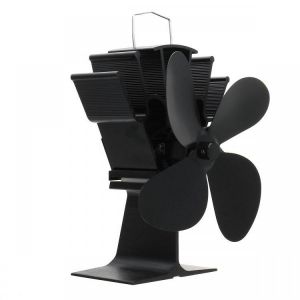 IPRee&reg; 4 Blades Fireplace Fan Thermal Heat Power Stove Fan Wood Burner Fan