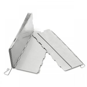 Camping 10 Plates Folding Wind Shield Picnic BBQ Cooking Gas Stove Aluminum Board Screen