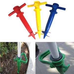 IPRee&reg; Plastic Beach Garden Patio Sun Umbrella Holder Beach Parasol Anchor Sand Auger