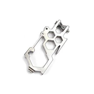 IPRee Multifunctions EDC Buckle Tool D-shaped Steel Carabiner Hook Outdooors Survival Kit