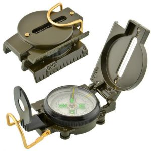IPRee&reg; Waterproof Luminous Compass American Multifunctional Folding Pointer Guide 1:25000 Map Scale