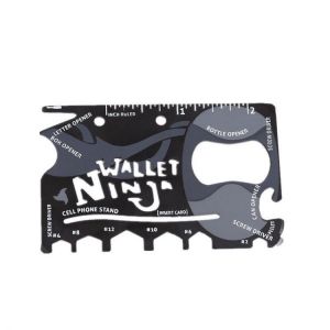 IPRee&reg; EDC Card Cutter Stainless Steel Pocket Mini Survival Multifunctional Tools Kit