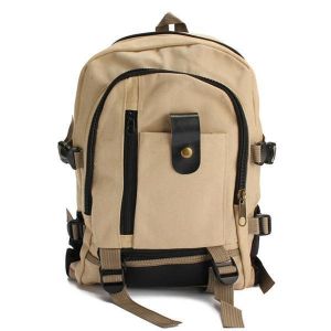 Outdoor Canvas Bag Backpack Shoulder Bag Hiking Rucksack Satchel Unisex