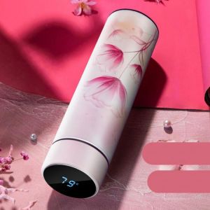 IPRee&reg; 450ML Vacuum Cup Colorful Temperature Display Water Bottle Traveling 304 Stainless Steel Water Cup