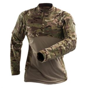 shopping קמפינג וטיולים Men&#039;s Outdoor Tactical Printing Breathable Elastic Soft Wearable Zipper Collar Casual T-shirts