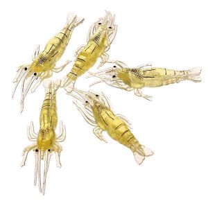 shopping ציוד דיג וציד Fishy Smell Soft Prawn Shrimp Fishing Lure Bass Fishing