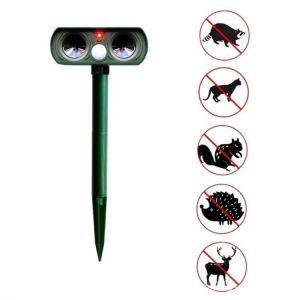 Outdoor Ultrasonic Pest Animal Repeller For Yard Garden House Cat Dog