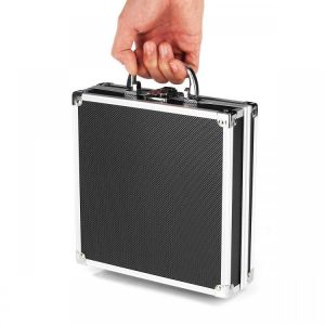 205x205x65mm/8.1"x8.1"x2.5" Aluminum Alloy Handheld Tool Box Portable Small Storage Case