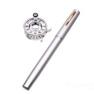 Mini Pen Fly Fishing Rod Portable Pocket Aluminum Alloy Fishing Rod