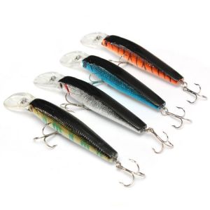 4pcs Fishing lure Deep Swim Hard Bait Fish Artificial Baits Minnow Fishing Wobbler Fishing Accessory