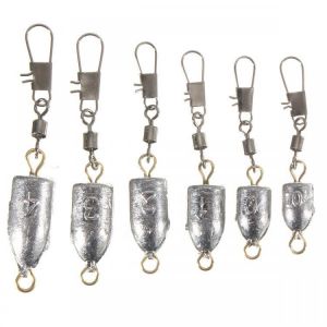 ZANLURE Fishing Sinker Fishing Rolling Swivel Sea Fishing Lead Weights Sinkers with Snap Swivels