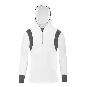 Men's Quick Dry Bamboo Fiber Long Sleeve Breathable Fishing Shirts UV Sunscreen Clothing With Hood