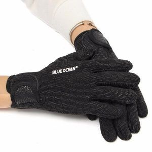 1.5mm Full Finger Neoprene Diving Scuba Fishing Gloves Unisex Textured Palms Gloves