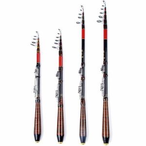 shopping ציוד דיג וציד ZANLURE TLR-01 Ultralight Super Hard Carbon Telescopic Lure Fishing Rod Portable Fishing Vessel