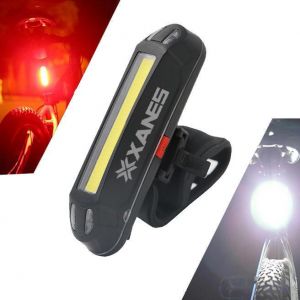 shopping אופניים, קורקינט וציוד רכיבה XANES 2 in 1 500LM Bicycle USB Rechargeable LED Bike Front Light Taillight Ultralight Warning Night Light