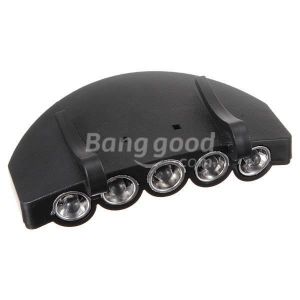 shopping אופניים, קורקינט וציוד רכיבה Bike Bicycle 5 LED Cap Light Hat Light